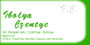 ibolya czentye business card